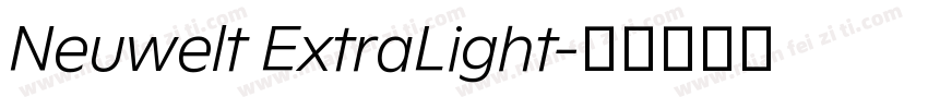 Neuwelt ExtraLight字体转换